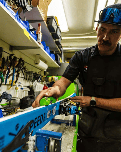 Ski repair at Footloose Sports