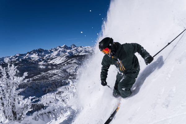 Skiing down Mammoth Mountain, Chris Pondella Photography