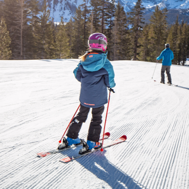 Kids skiing at Mammoth Mountain